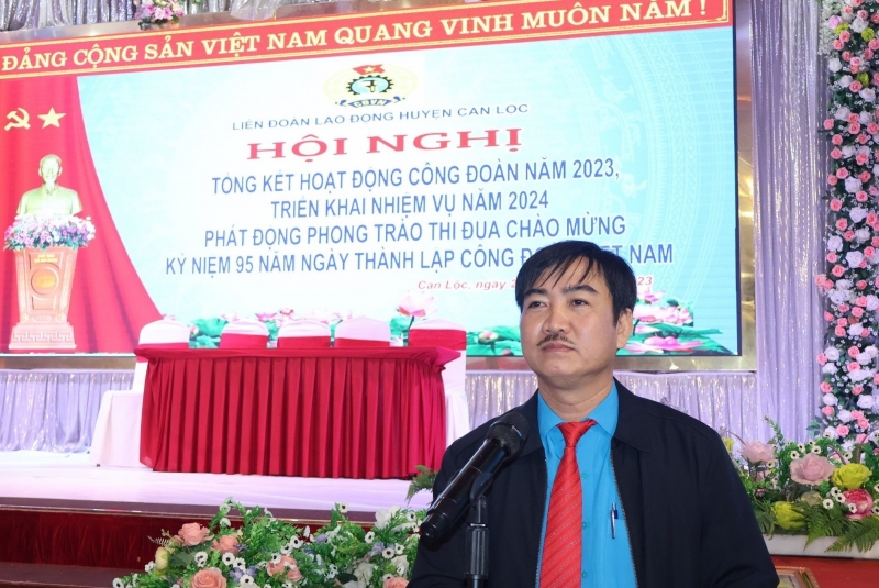 Can Lộc: tổ chức thành công Hội nghị tổng kết hoạt động công đoàn năm 2023, triển khai nhiệm vụ năm 2024